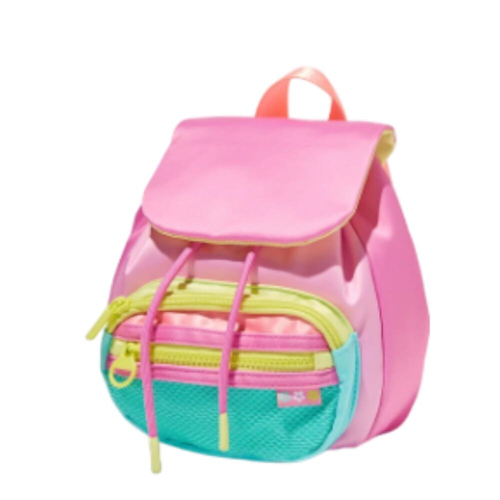 Claires Club Mini Backpack for Girls, Pink Yellow Teal